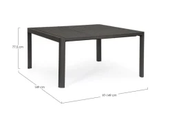 TAVOLO IN ALLUMINIO ANTRACITE CX23 - KIPLIN