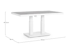 TAVOLO IN ALLUMINIO BIANCO JX11 - TRUMAN