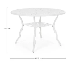 TAVOLO IN ALLUMINIO D110 BIANCO - VICTORIA