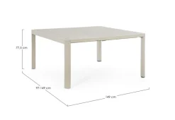 TAVOLO IN ALLUMINIO RASTIN - KIPLIN