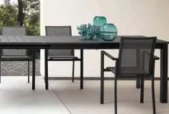 TAVOLO IN ALLUMINIO 160/240X100 ANTRACITE CX23 - KONNOR