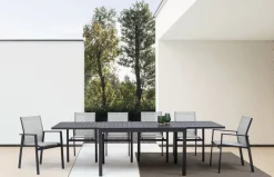 TAVOLO IN ALLUMINIO 135/270X90 ANTRACITE YK13 - PELAGIUS