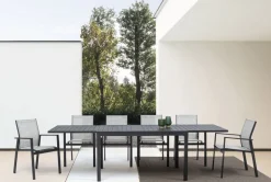 TAVOLO IN ALLUMINIO 135/270X90 ANTRACITE YK13 - PELAGIUS