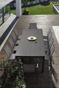 TAVOLO IN ALLUMINIO 200/300X110 ANTRACITE CX23 - KONNOR