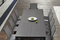 TAVOLO IN ALLUMINIO 200/300X110 ANTRACITE CX23 - KONNOR