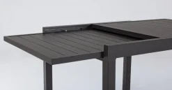 TAVOLO IN ALLUMINIO 83/166X80 ANTRACITE YK13 - PELAGIUS