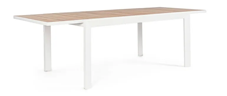 TAVOLO IN ALLUMINIO 160-240X100 BIANCO YK11 - BELMAR