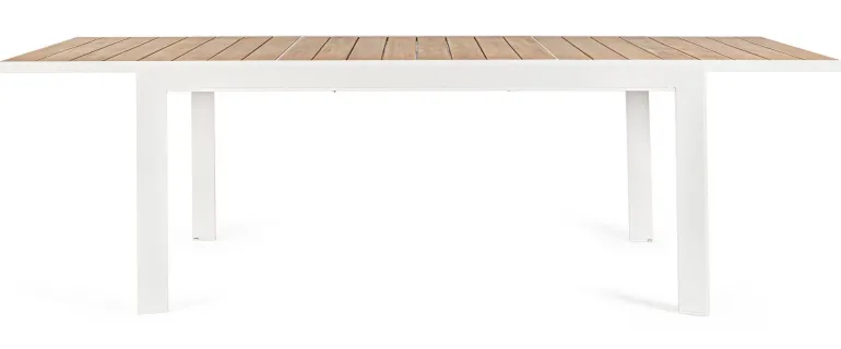 TAVOLO IN ALLUMINIO 160-240X100 BIANCO YK11 - BELMAR
