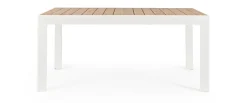 TAVOLO IN ALLUMINIO 160-240X100 BIANCO YK11 - BELMAR