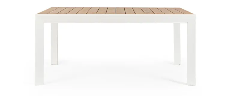 TAVOLO IN ALLUMINIO 160-240X100 BIANCO YK11 - BELMAR