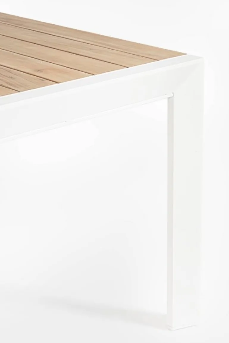 TAVOLO IN ALLUMINIO 160-240X100 BIANCO YK11 - BELMAR