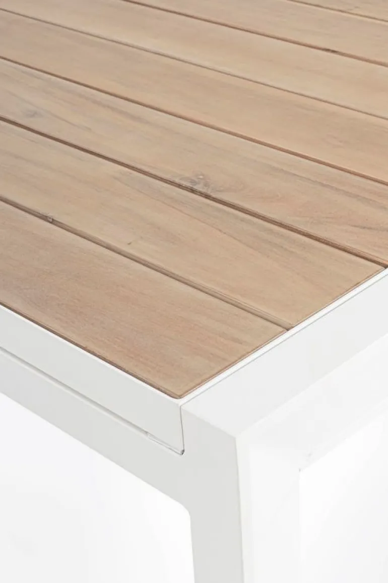 TAVOLO IN ALLUMINIO 160-240X100 BIANCO YK11 - BELMAR