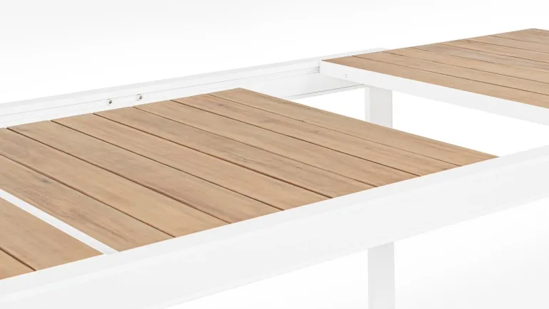 TAVOLO IN ALLUMINIO 160-240X100 BIANCO YK11 - BELMAR