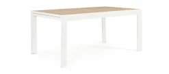 TAVOLO IN ALLUMINIO 160-240X100 BIANCO YK11 - BELMAR