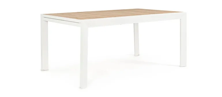 TAVOLO IN ALLUMINIO 160-240X100 BIANCO YK11 - BELMAR