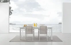 TAVOLO IN ALLUMINIO 200/300X110 BIANCO CX21-KONNOR