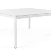 TAVOLO IN ALLUMINIO 110/160X160 BIANCO CX21 - KONNOR