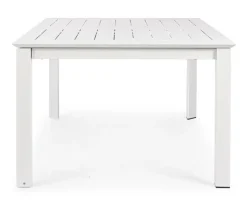 TAVOLO IN ALLUMINIO 110/160X160 BIANCO CX21 - KONNOR