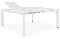 TAVOLO IN ALLUMINIO 110/160X160 BIANCO CX21 - KONNOR