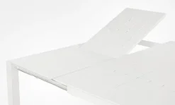 TAVOLO IN ALLUMINIO 110/160X160 BIANCO CX21 - KONNOR