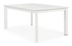 TAVOLO IN ALLUMINIO 110/160X160 BIANCO CX21 - KONNOR