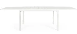 TAVOLO IN ALLUMINIO 135/270X90 BIANCO YK11 - PELAGIUS