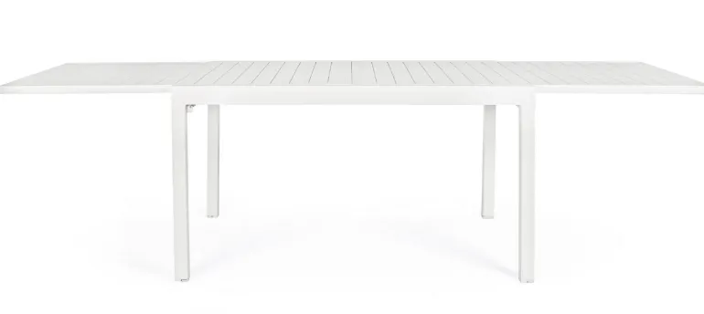 TAVOLO IN ALLUMINIO 135/270X90 BIANCO YK11 - PELAGIUS