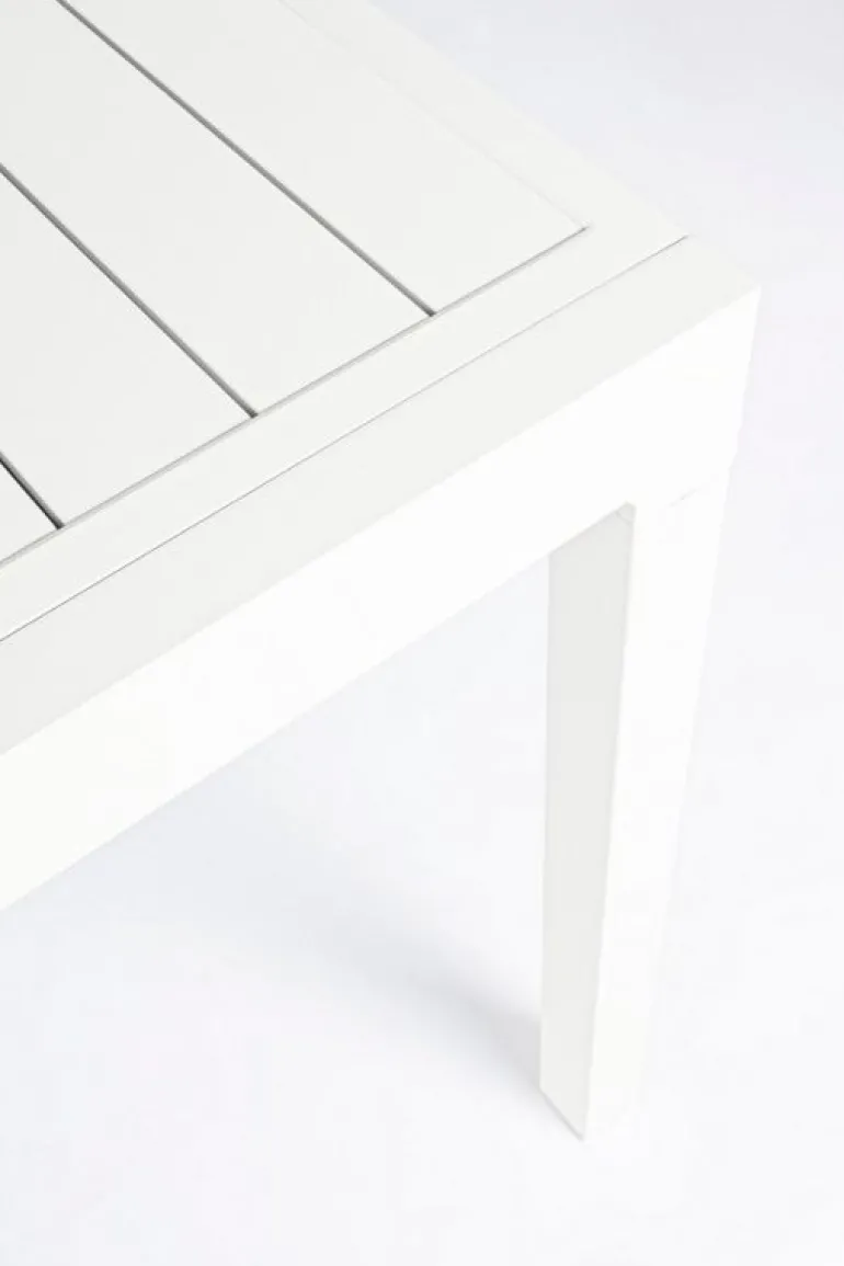 TAVOLO IN ALLUMINIO 135/270X90 BIANCO YK11 - PELAGIUS