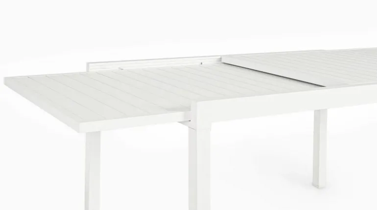 TAVOLO IN ALLUMINIO 135/270X90 BIANCO YK11 - PELAGIUS