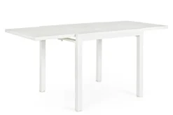 TAVOLO IN ALLUMINIO 83/166X80 BIANCO YK11 - PELAGIUS
