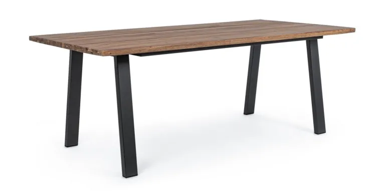 TAVOLO IN LEGNO ANTRACITE 200X100 - OSLO FSC