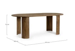 TAVOLO IN LEGNO BROWN- ORLANDO