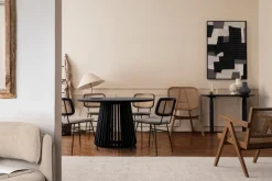 TAVOLO IN LEGNO NERO D130 - ODION