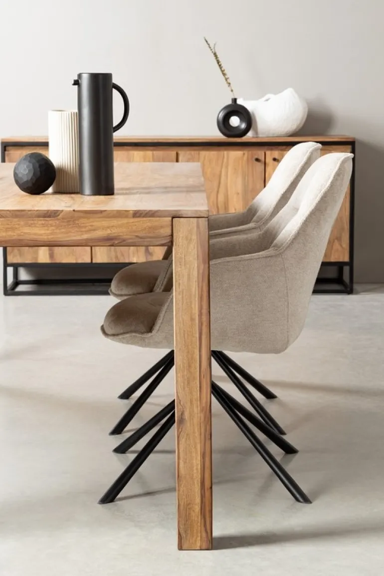 TAVOLO IN LEGNO SHEESHAM 200X100 - NARTAN