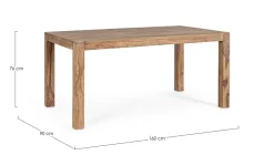 TAVOLO IN LEGNO SHEESHAM 160X90 - NARTAN