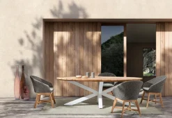 TAVOLO IN TEAK BIANCO RT01 - PALMDALE