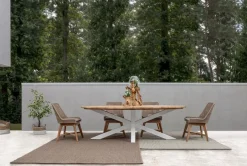 TAVOLO IN TEAK BIANCO RT01 - PALMDALE