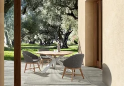 TAVOLO IN TEAK BIANCO RT01 - PALMDALE