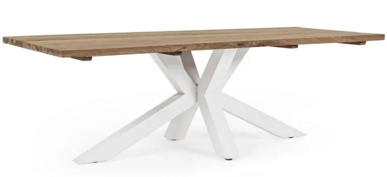 TAVOLO IN TEAK RICICLATO BIANCO PM01 - RAMSEY