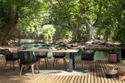 TAVOLO IN TEAK RICICLATO ANTARCITE AM03 - ROLLAND