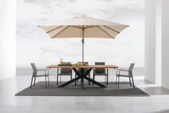 TAVOLO IN TEAK RICICLATO NERO PM02 - RAMSEY