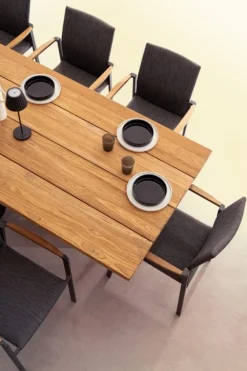 TAVOLO IN TEAK RICICLATO NERO PM02 - RAMSEY