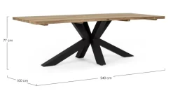 TAVOLO IN TEAK RICICLATO NERO PM02 - RAMSEY