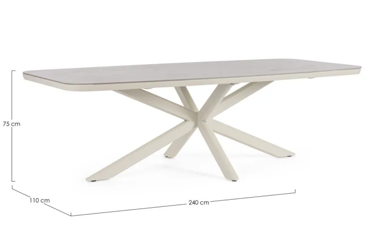 TAVOLO ISACCO 240X110 PELICAN