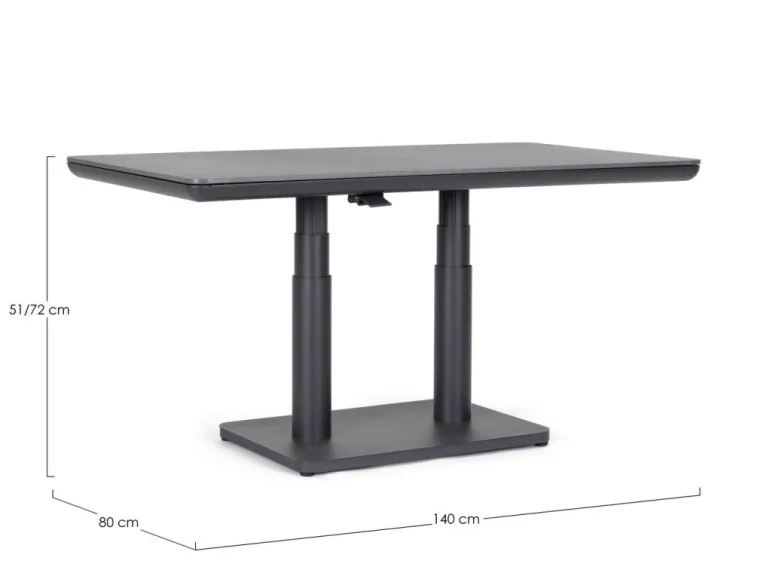 TAVOLO MIGUEL 140X80X51/72 ANTR JX55