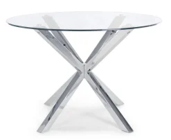 TAVOLO ROTONDO IN VETRO - MAY