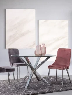 TAVOLO ROTONDO IN VETRO - MAY