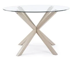 TAVOLO ROTONDO IN VETRO - MAY