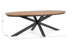 TAVOLO ZELMAR 218X115 ANTRACITE YK13