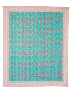 TELO COPRITUTTO EMELIE TURCHESE 220X260